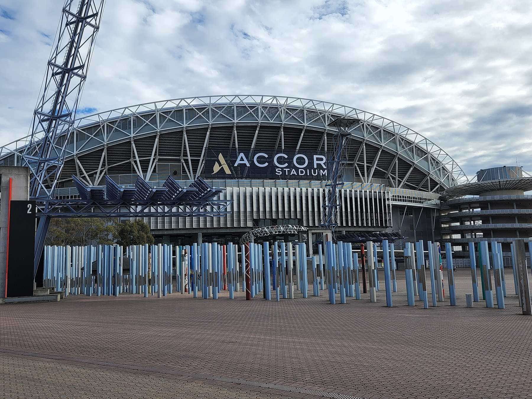 The east entrance of Stadium Australia, known as Accor Stadium