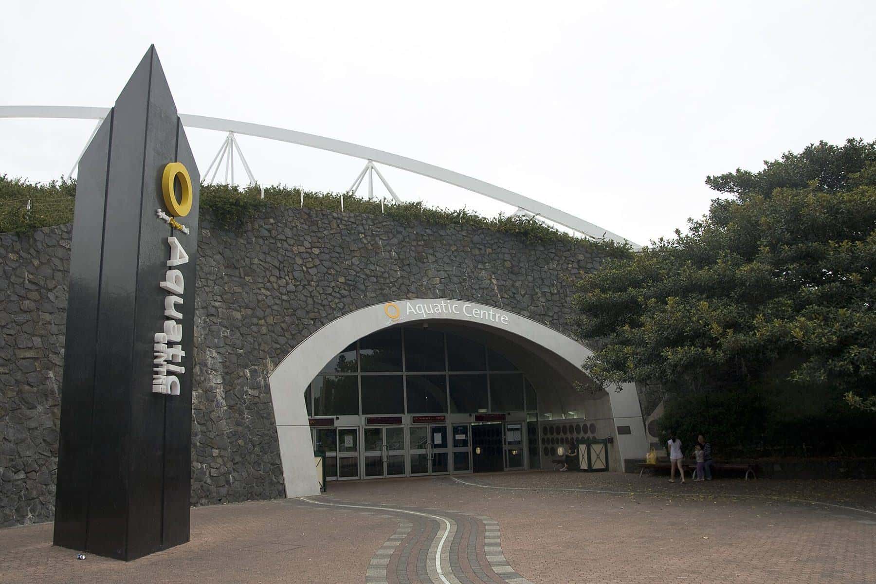 The entrance to Sydney Olympic Park Aquatic Centre